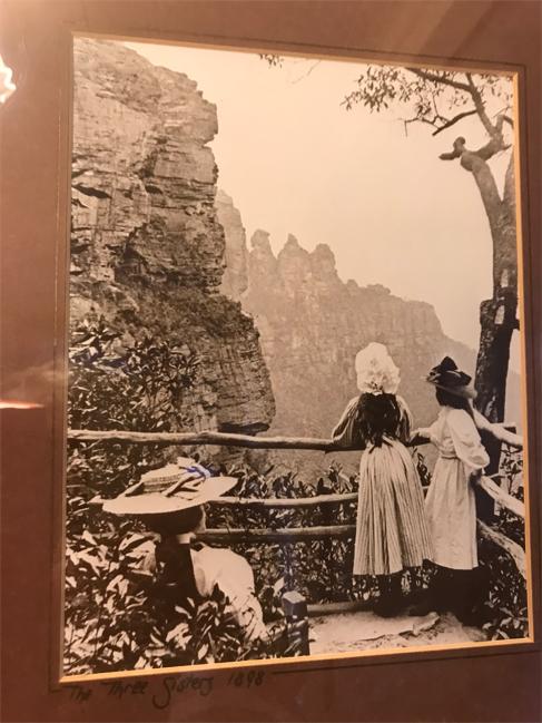 The Three Sisters from Wollumai Lookout, 1898